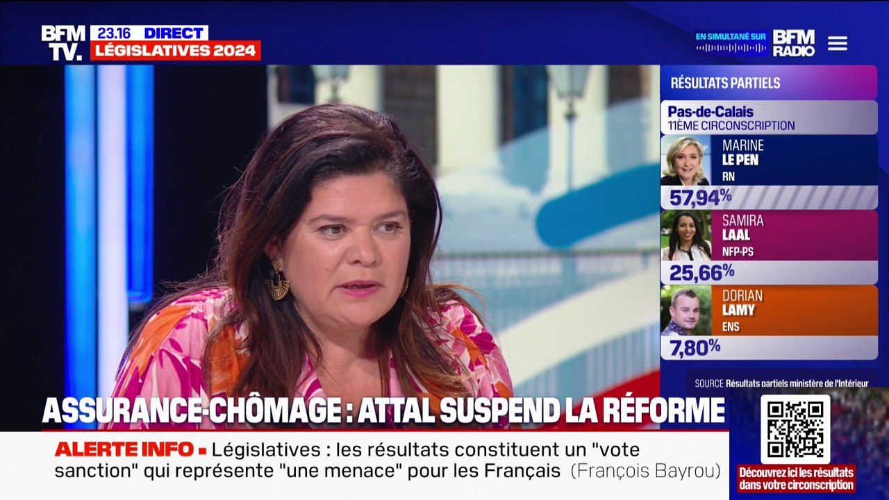 "Les Français ont compris que l'hypothèse d'un espèce de centre réorganisé n'existe pas", assure Raquel Garrido, candidate LFI en Seine-Saint-Denis