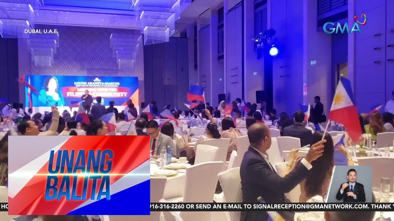First Lady Liza Araneta-Marcos, bumisita sa Filipino community sa Dubai nitong Sabado | Unang Balita