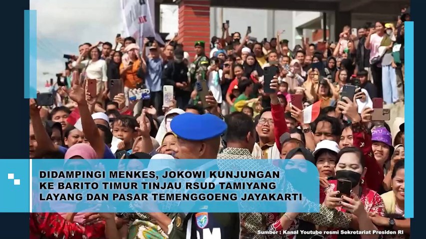 PRESIDEN JOKOWI DIDAMPINGI MENKES KUNJUNGI RSUD TAMIYANG LAYANG DAN PASAR TEMENGGOENG JAYAKARTI