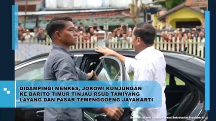 Dampingi Mekes, Jokowi Kunjungan Ke Barita Timor TInjau RSUD Tamiyang Layang Dan Pasar Temenggoeng Jayakarti