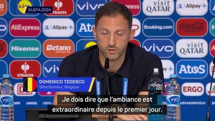 Belgique - Tedesco apprécie l'ambiance "extraordinaire" qui règne dans le groupe