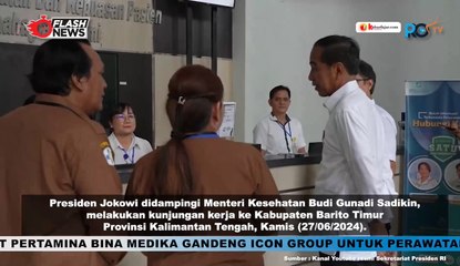 Presiden Jokowi Lakukan Kunjungan ke Barito Timur Tinjau RSUD Tamiyang Layang dan Pasar Temenggoeng Jayakarti