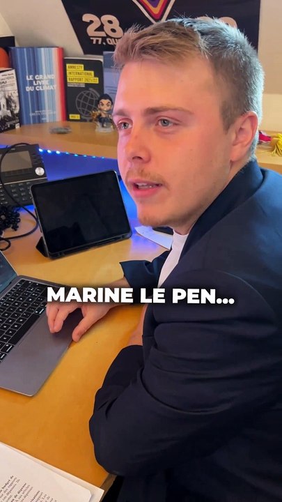 Malgré un procès, Louis Boyard renouvelle de graves accusations contre Marine Le Pen : "Vous êtes la candidate de ces milices qui ont du sang sur le main. Vos militants commettent des crimes racistes !"