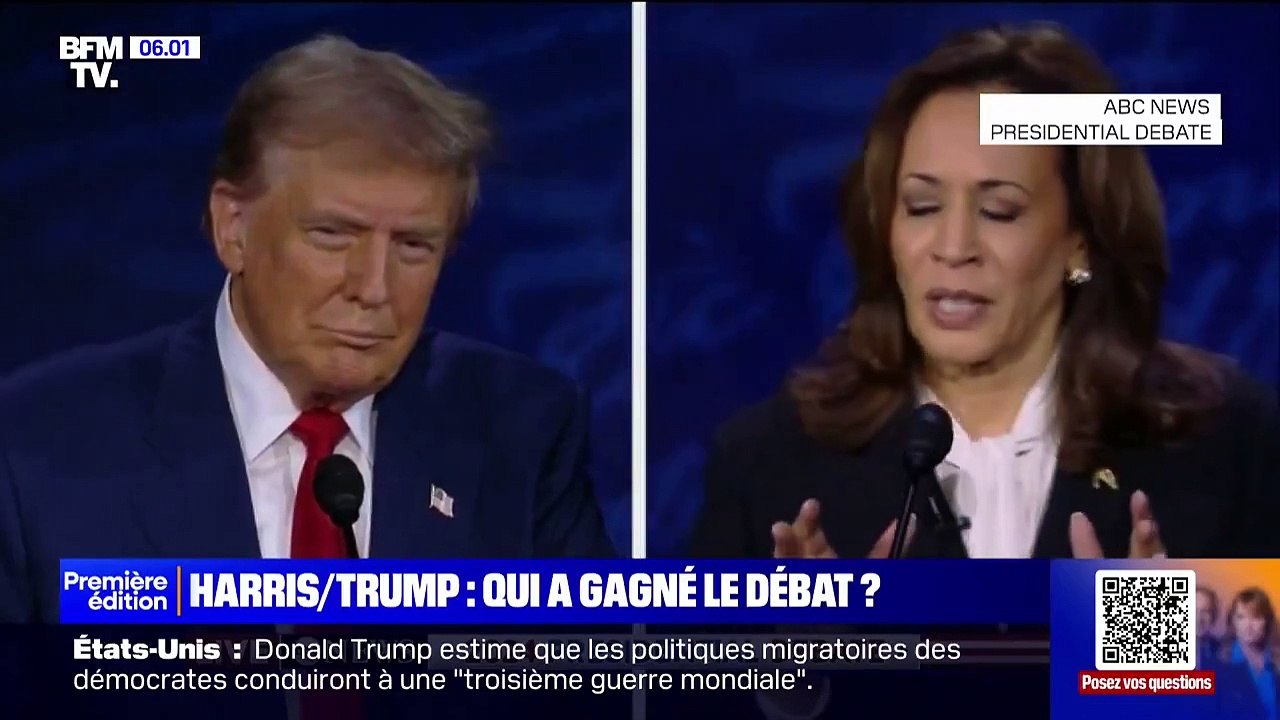 Que faut-il retenir du premier débat tant attendu cette nuit entre Kamala Harris et Donald Trump ? Entre tensions, fake news, ironie et accusations...