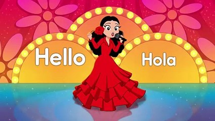 Cartoons Learn Spanish greetings