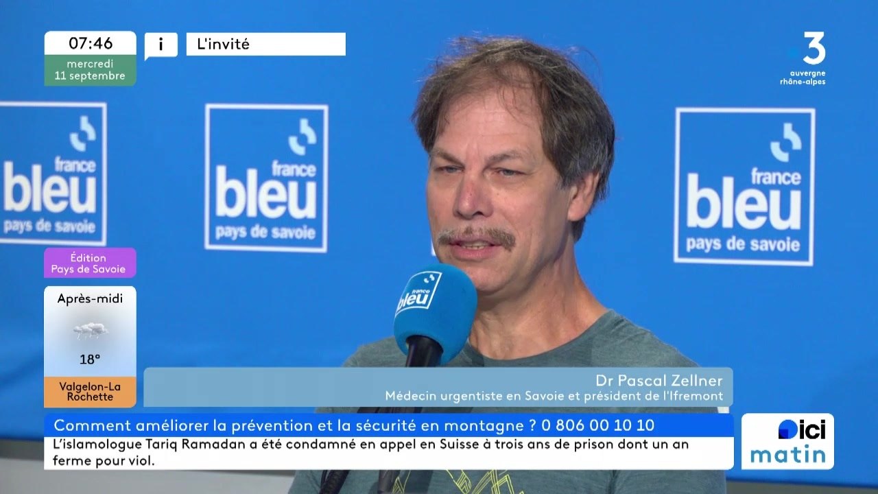 Le Dr Pascal Zellner, président de l'Ifremont .  Morts dans le Mont Blanc : "par mauvais temps, les conditions ne sont pas compatibles avec la vie"