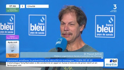 Le Dr Pascal Zellner, président de l'Ifremont .  Morts dans le Mont Blanc : "par mauvais temps, les conditions ne sont pas compatibles avec la vie"