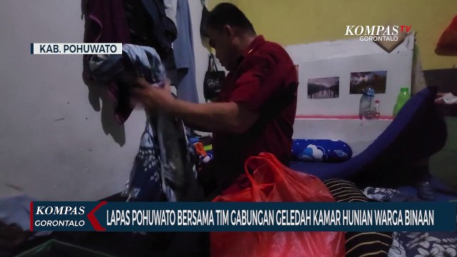 Antisipasi Gangguan Kamtib di Dalam Lapas Pohuwato, Tim Gabungan Geledah Kamar Hunian Warga Binaan