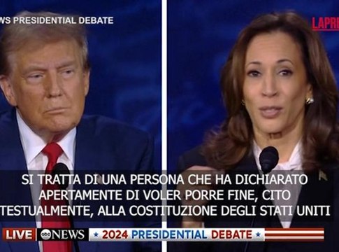 Harris attacca Trump durante il dibattito: «Vuole eliminare la Costituzione se eletto, va fermato»