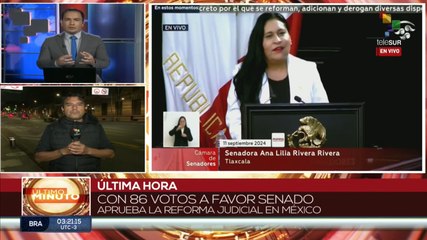 Con 86 votos el Senado aprueba la Reforma Judicial en México