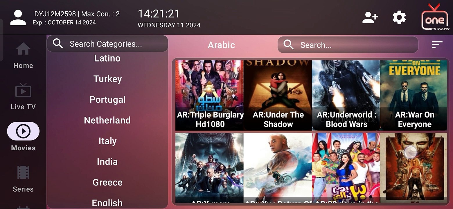 Xtream IPTV one IPTV player new update