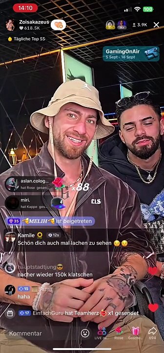 ZOIS MOIS WAR LIVE AUS SEINEM NEUEN CLUB