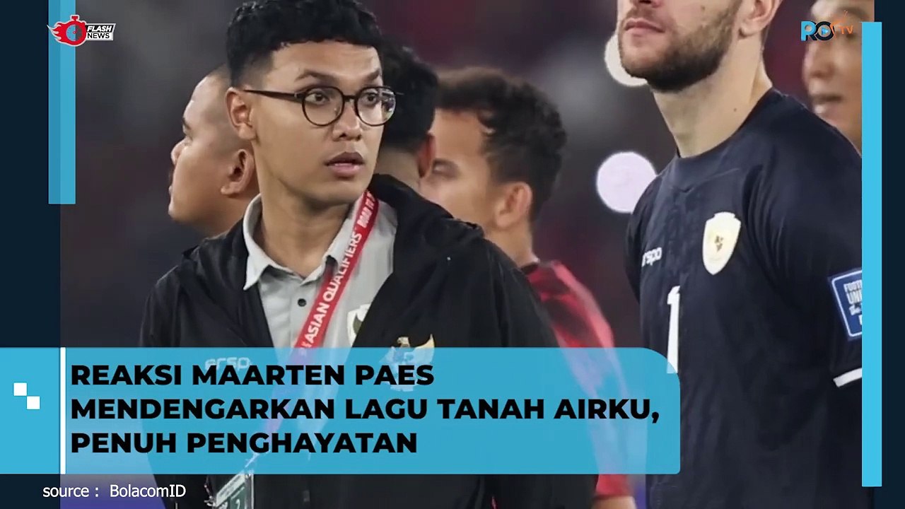 Momen Maarten Paes Tersentuh Menghayati Lagu "Tanah Airku" Usai Laga Timnas Indonesia