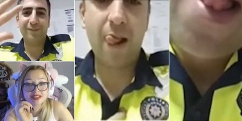 Canlı yayında cinsel hareketler yapmıştı: O polis açığa alındı