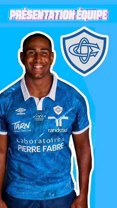 MAILLOT RUGBY CASTRES OLYMPIQUE 2014 2015 porté n°9 KIPSTA worn shirt M/L EUR 89,90 - FR