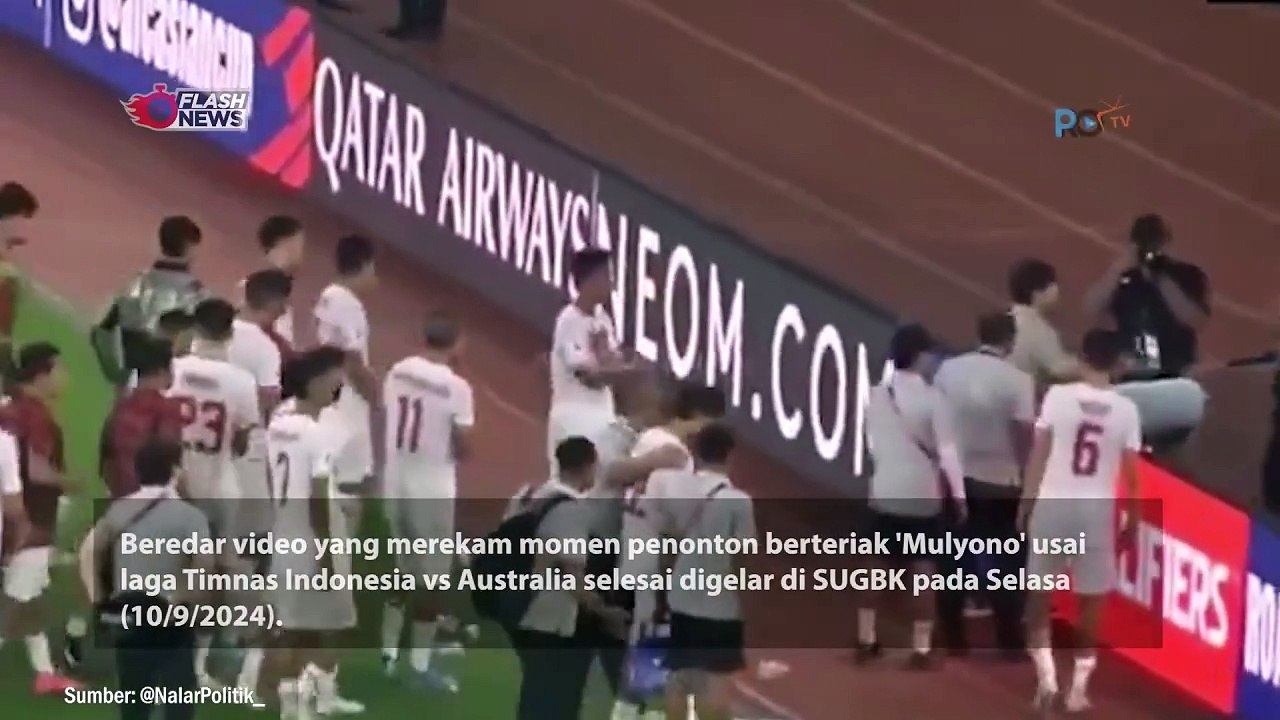 PRESIDEN JOKOWI SALAMI PARA PEMAIN TIMNAS, PENONTON GBK MALAH TERIAK MULYONO