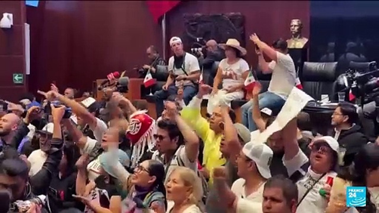 Mexico’s Senate approves contentious judicial overhaul after protesters storm chamber
