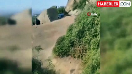 Kazmaya devam etti, jandarmayı görünce dondu kaldı