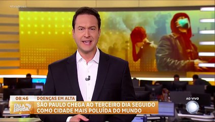 São Paulo registra terceiro dia com ar mais poluído do mundo