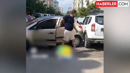 Önce dükkanının önüne park eden araca çarptı sonra özür diledi