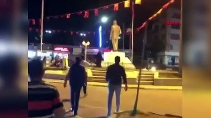 Kırklareli'de Atatürk heykeline saldırıya anında müdahale