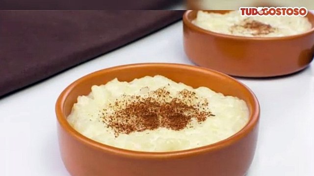 Arroz doce simples e tradicional