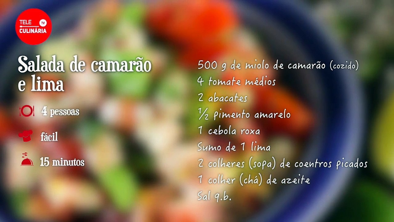 Salada fresca de camarão e lima (fácil e rápido) - TeleCulinária