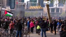 No Comment : affrontements entre police et manifestants anti-guerre en Australie