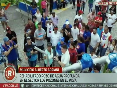 Mérida | Gobernador Jehyson Guzmán suma un nuevo pozo rehabilitado en el mcpio. Alberto Adriani