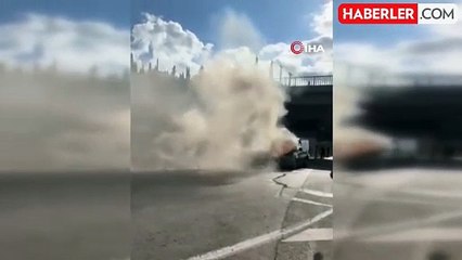 VIP minibüs cayır cayır yandı