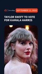 Taylor Swift says she will vote for Kamala Harris