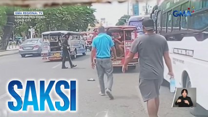 Jeepney driver, kinompronta ang kapwa-tsuper habang may bitbit na kutsilyo | Saksi