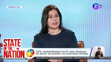 VP Sara Duterte, nanindigang tuloy ang trabaho kahit walang ibigay na budget sa kaniyang opisina | SONA
