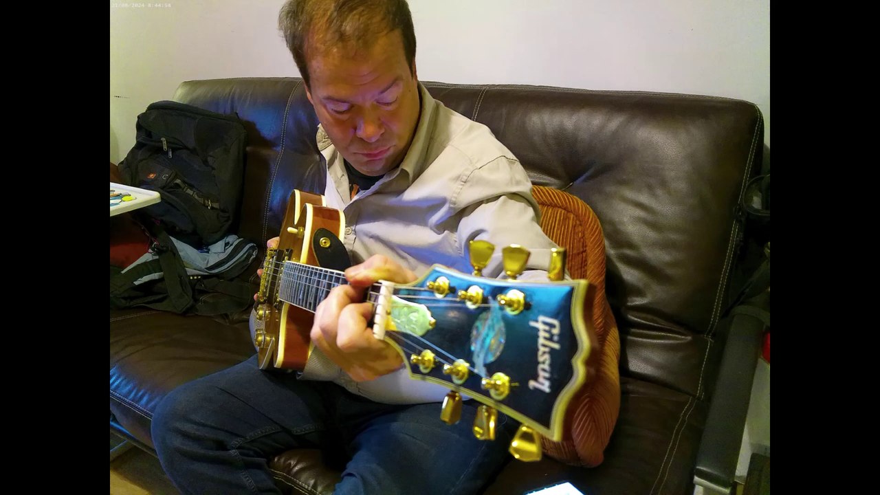 Guitar concerto with acoustic wide improvisation