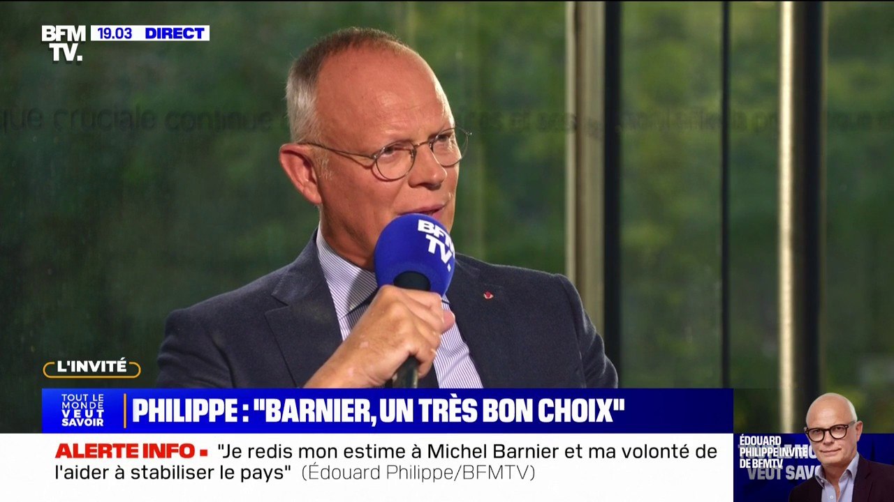 Édouard Philippe affirme qu'il "fera le maximum pour aider" Michel Barnier