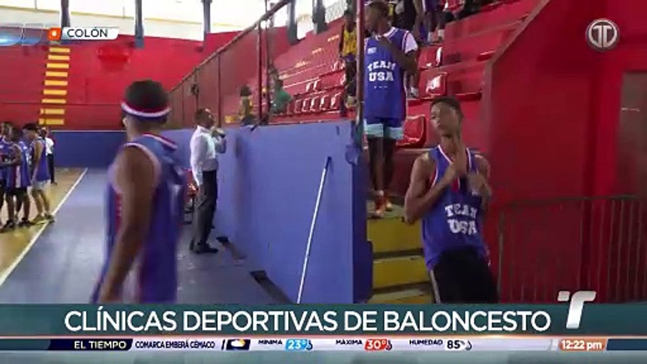 Jugadores de baloncesto de EE. UU. dictan clínicas deportivas en Colón