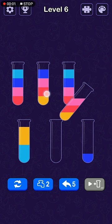 Water Sort - Color Puzzle Game - Think with Water Sort - Puzzle Level 06