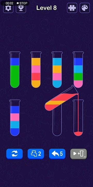 Water Sort - Color Puzzle Game - Think with Water Sort - Puzzle Level 08