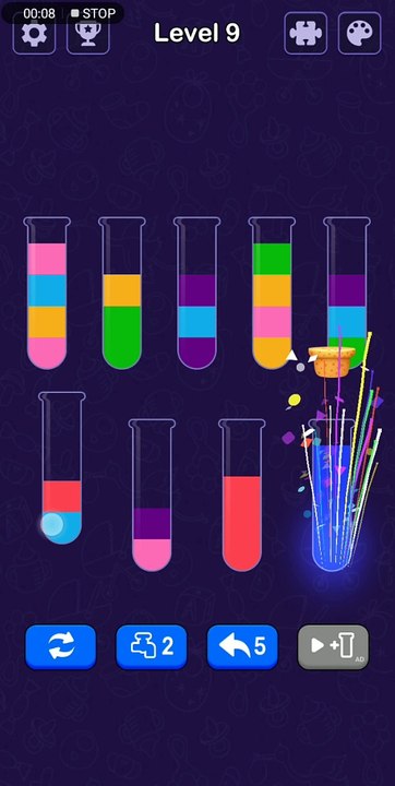 Water Sort - Color Puzzle Game - Think with Water Sort - Puzzle Level 09