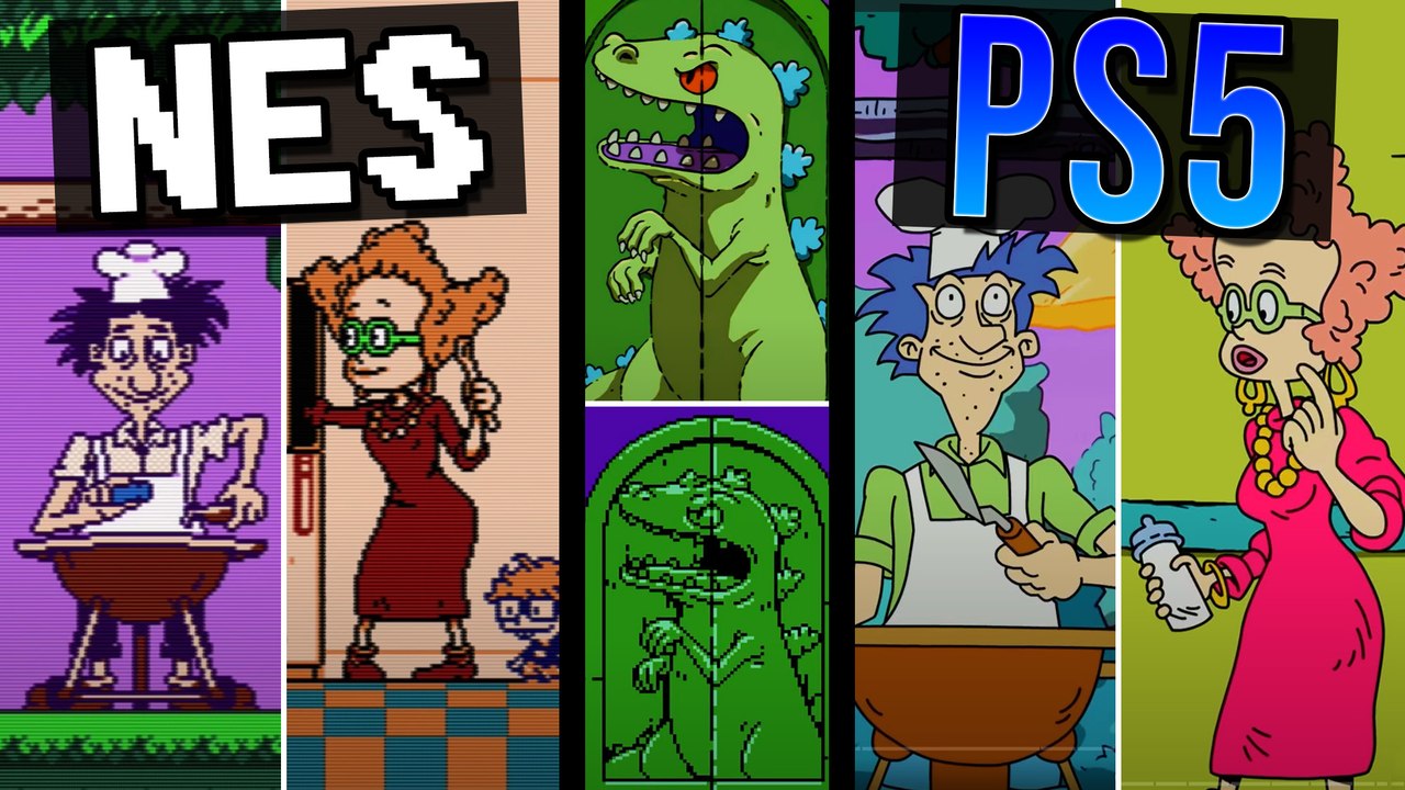 Rugrats: Adventures in Gameland 8-Bit NES Mode & HD Mode Comparison