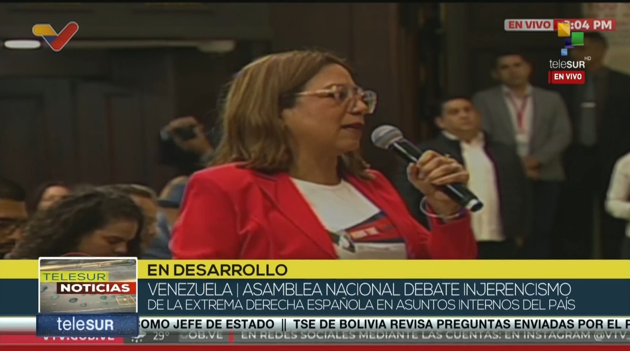 Tania Díaz: Es una falta de respeto para Venezuela la decisión de los diputados españoles