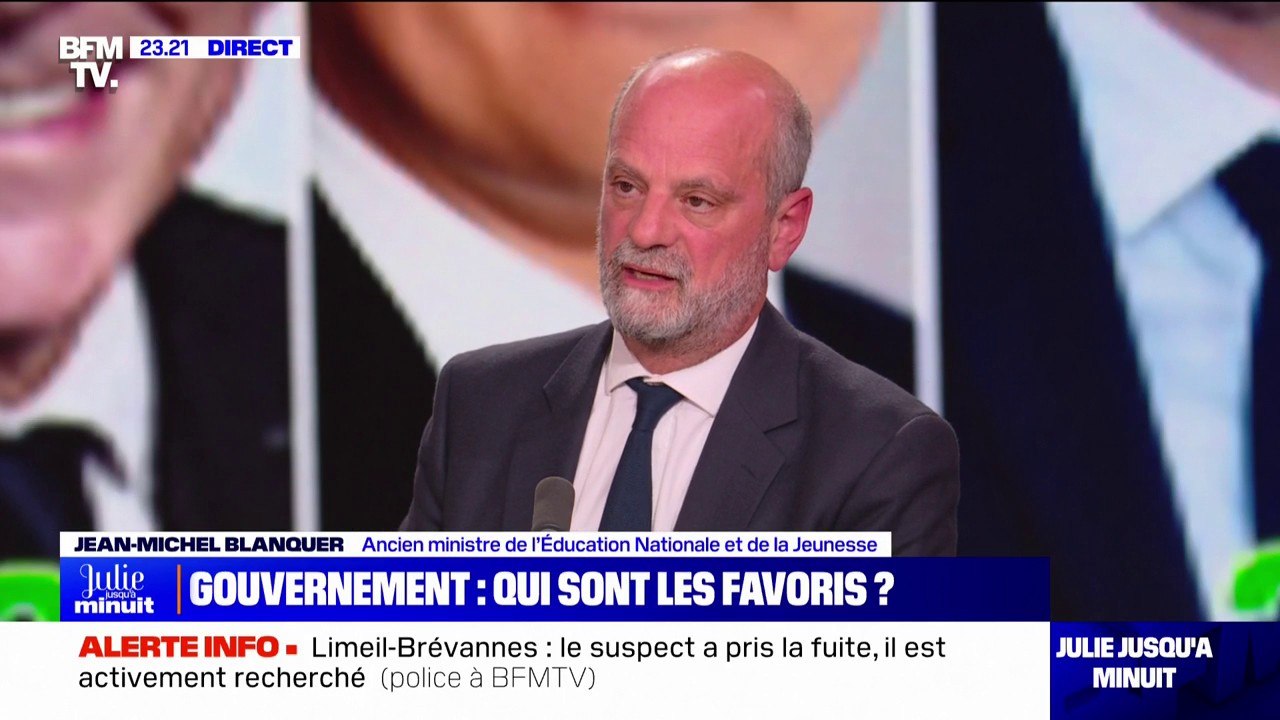 Jean-Michel Blanquer: "Toute la France a intérêt à ce que Michel Barnier réussisse"