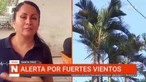 Alerta por fuertes vientos de los avances