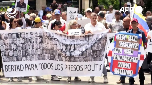 Marcha en Venezuela para pedir a Lula que interceda en liberación de presos políticos
