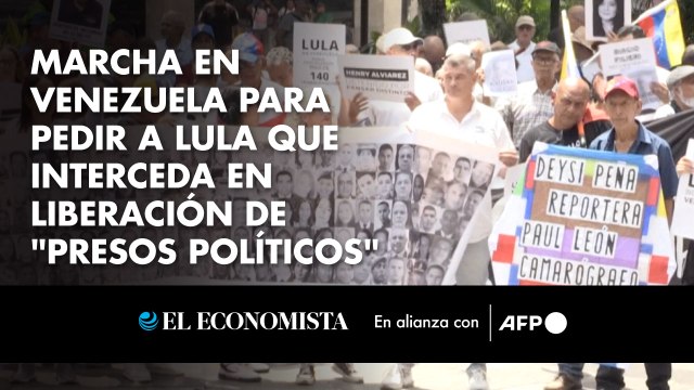 Marcha en Venezuela para pedir a Lula que interceda en liberación de presos políticos