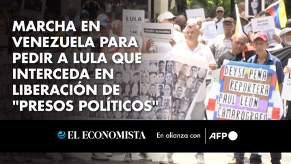 Marcha en Venezuela para pedir a Lula que interceda en liberación de "presos políticos"