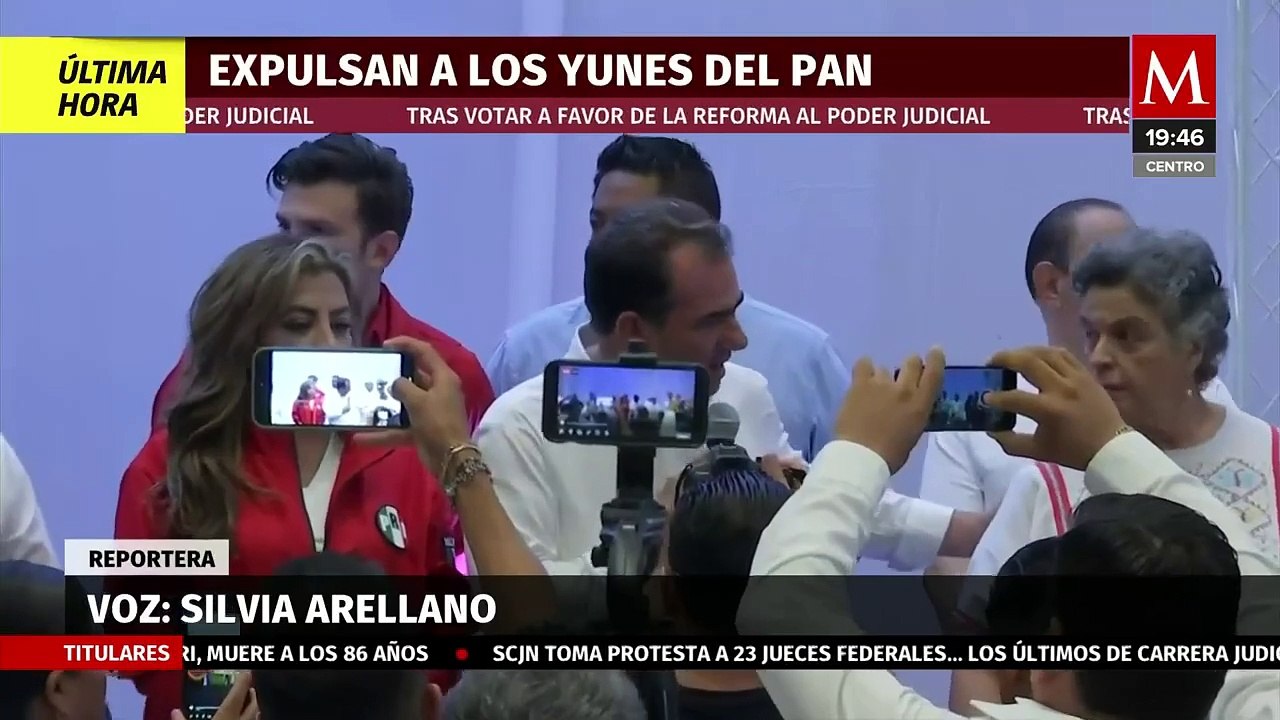 Acción Nacional anuncia la expulsión de la familia Yunes tras su voto a favor de la reforma judicial