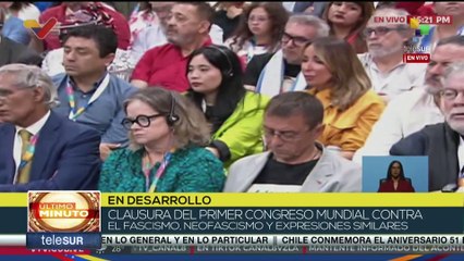 Presidente de Venezuela presencia clausura Congreso Mundial contra el Fascismo