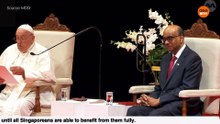 Pope Francis commends Singapore's development, calls for 'special attention' to vulnerable