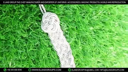 Military Silver Metallic Cap Cord